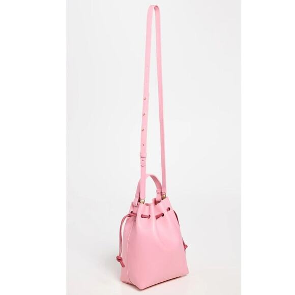 NWT MSRP$ 695 Mansur Gavriel Confetti Leather Bucket Bag Crossbody Flamingo Pink - Picture 4 of 8